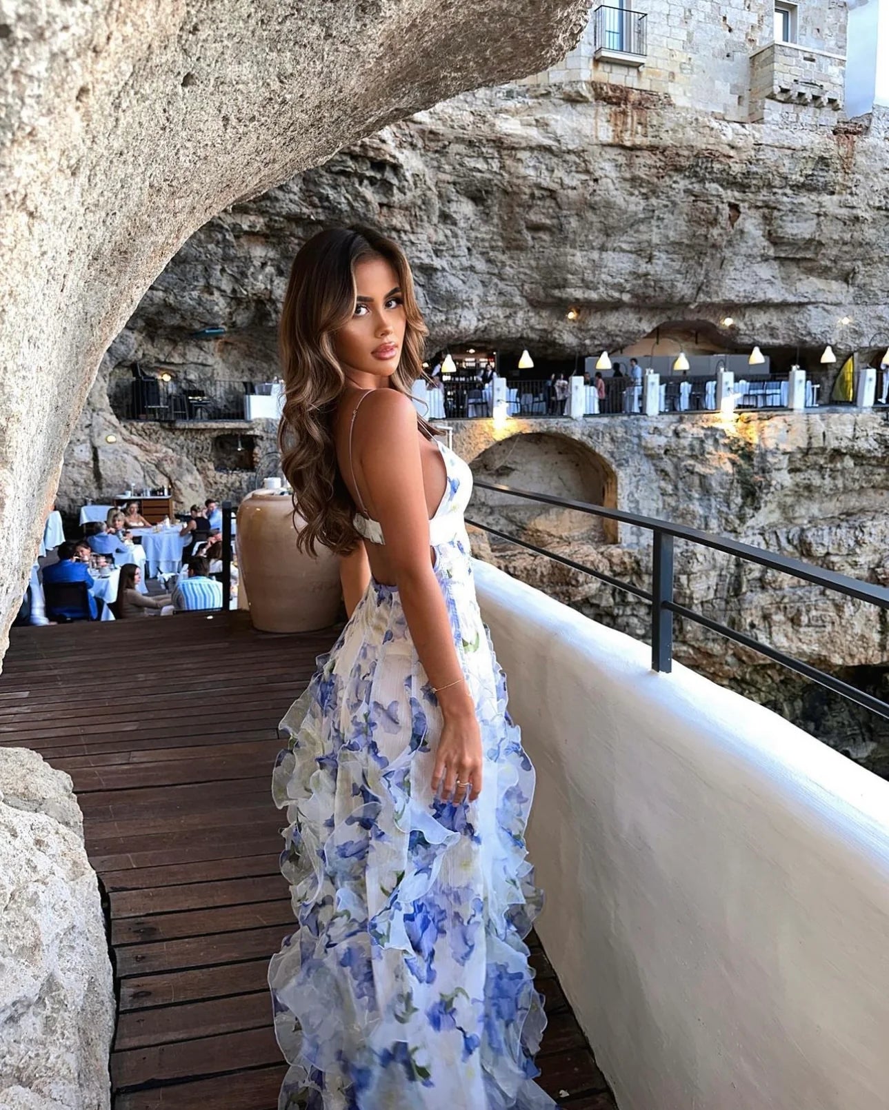 Iris Flower Maxi Dress