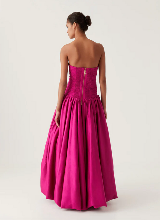 Violette Bubble Hem Maxi Magenta