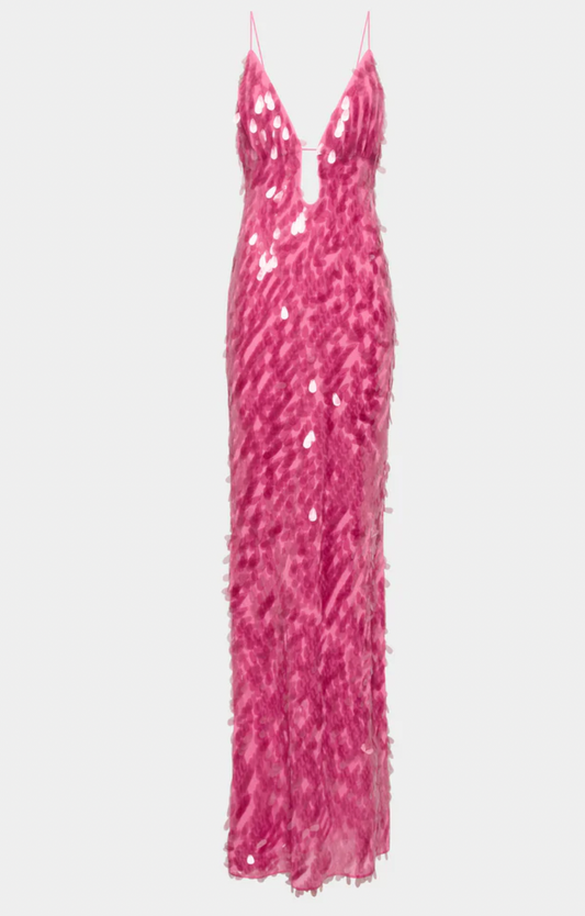 Sapphire Sequin Maxi Fuchsia