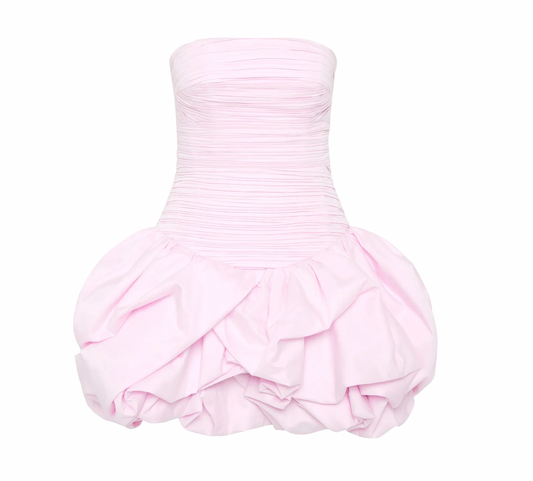 Violette Bubble Hem Mini Pink