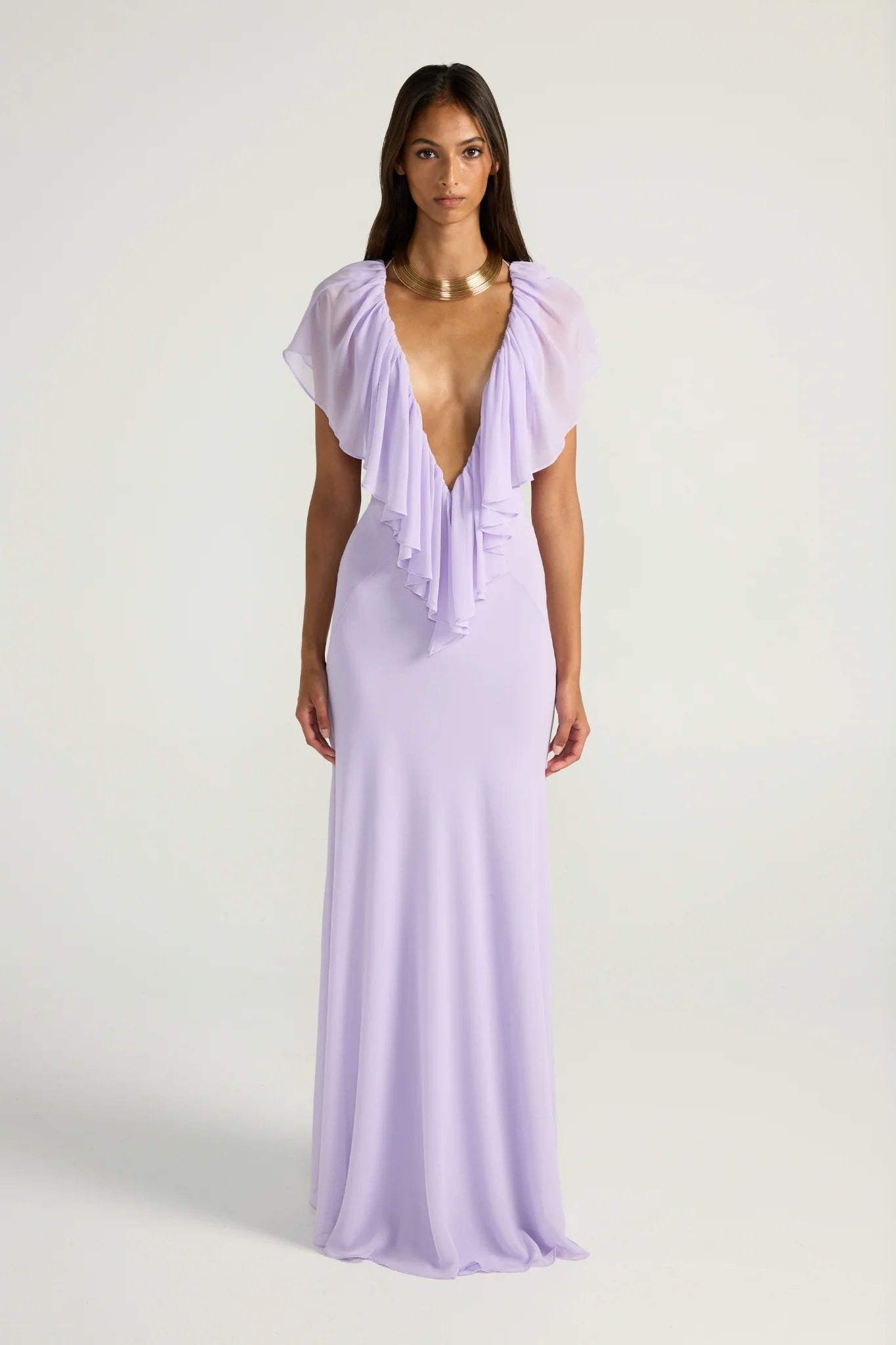 Hire the Ance Gria Clover Gown in Lavendar