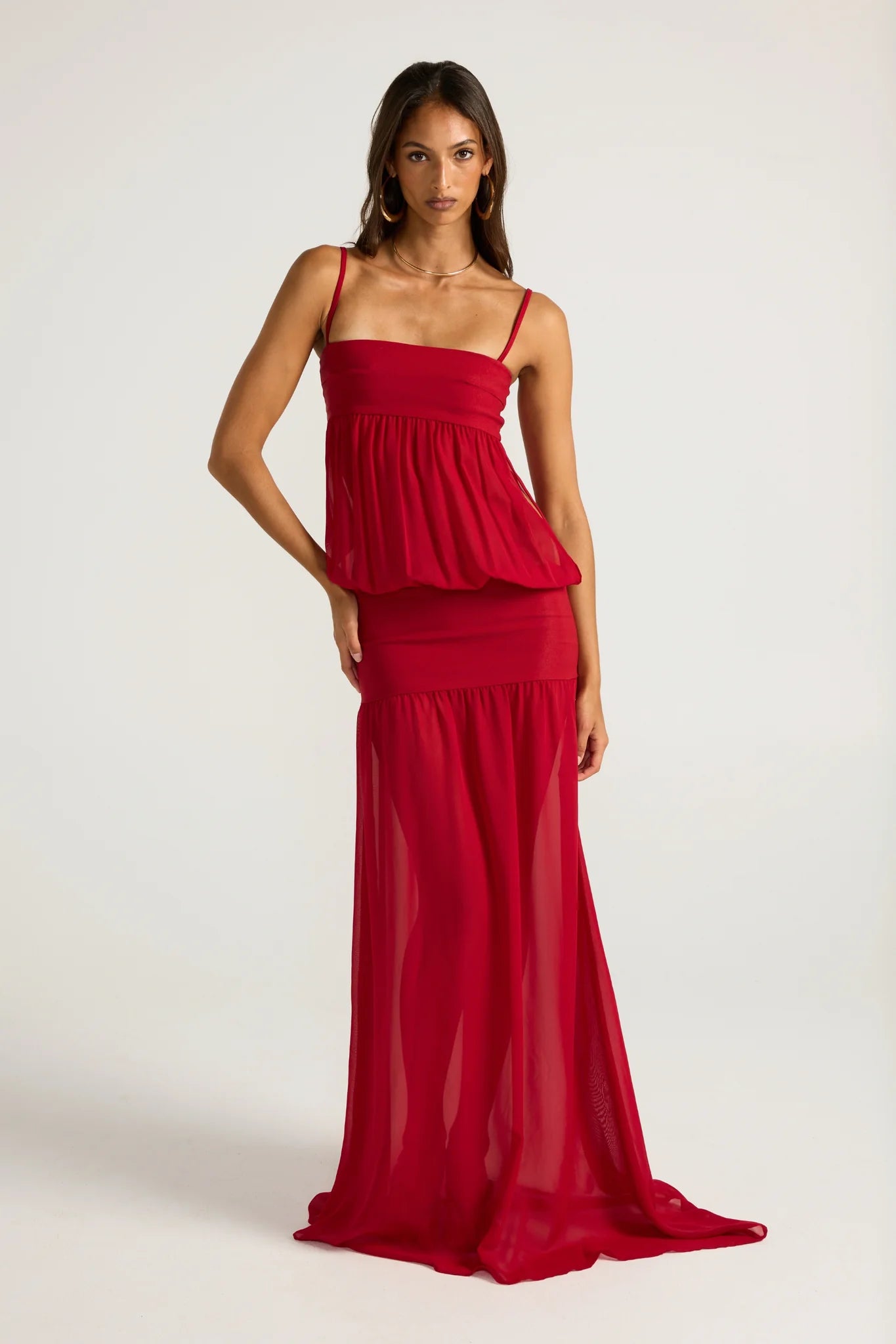 Ance Gria Romeo Gown Hire in Red. Local Perth Collections or Express Delivery and Simple Returns to Sydney, Gold Coast, Brisbane, Melbourne and Adelaide.