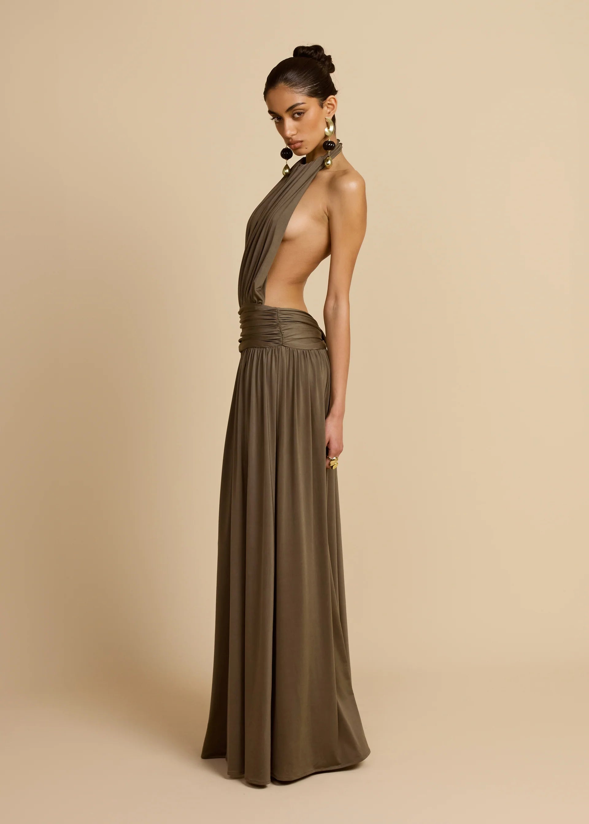 Hire the Arcina Ori Santina Dress is Khaki Australia-wide Express Shipping & Easy Returns or Local Perth In-Store Collections. Rent now!