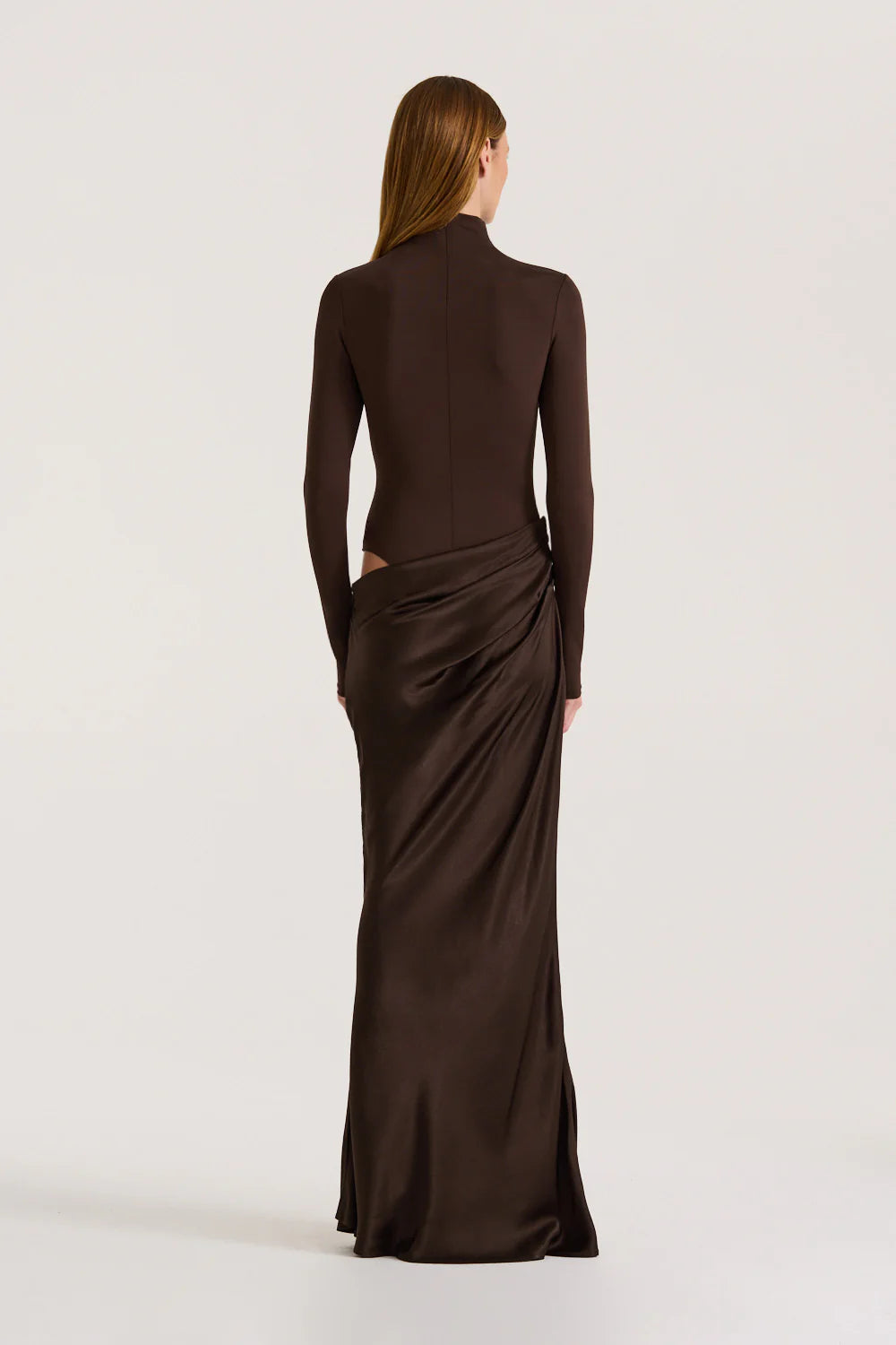 HENNE Soraia Long Sleeve Dress | Chocolate