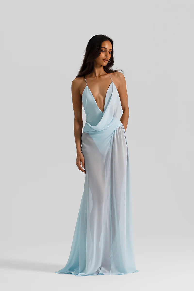 natalie dressed Natalie Rolt Agnes Dress Rental in Ice Blue