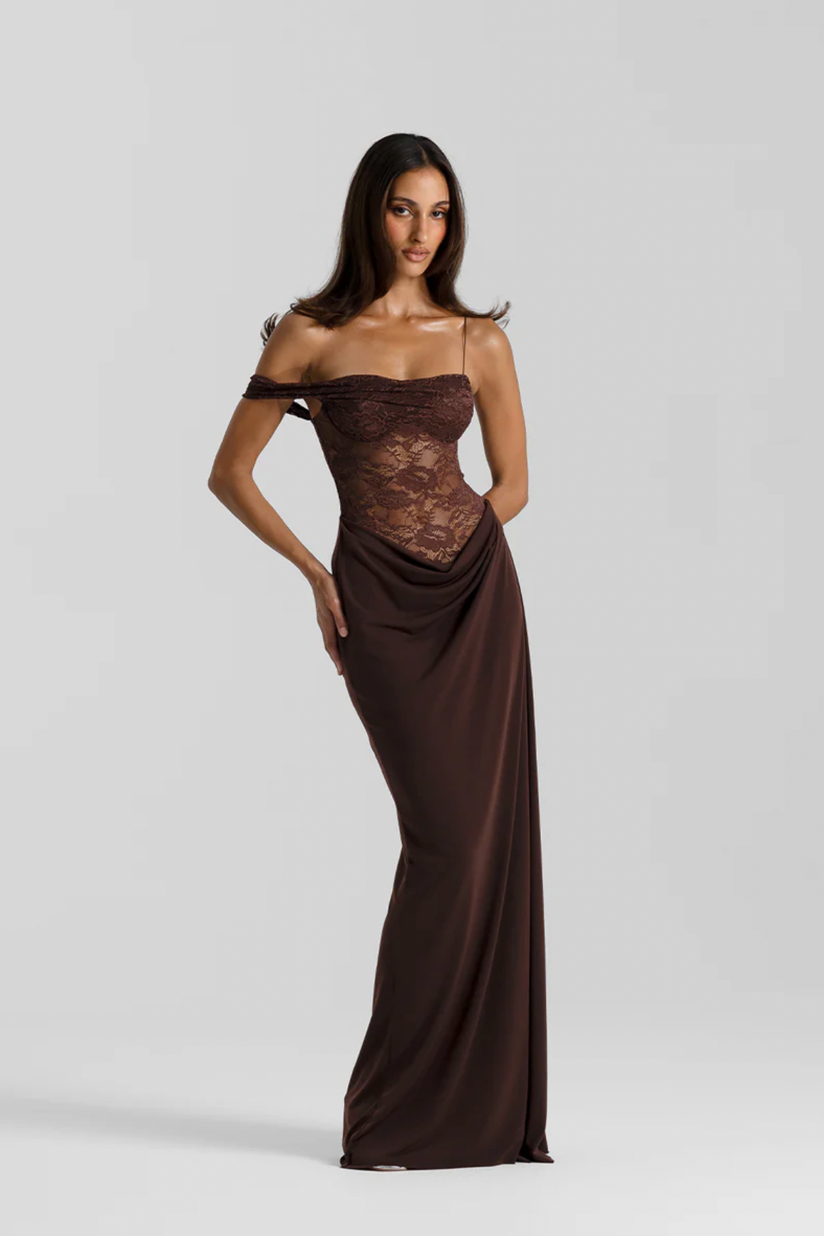 Natalie Rolt Hire - Sloane Dress (Espresso) | Australia-wide Rentals Natalie Rolt Hire - Sloane Dress (Espresso) | Australia-wide Rentals