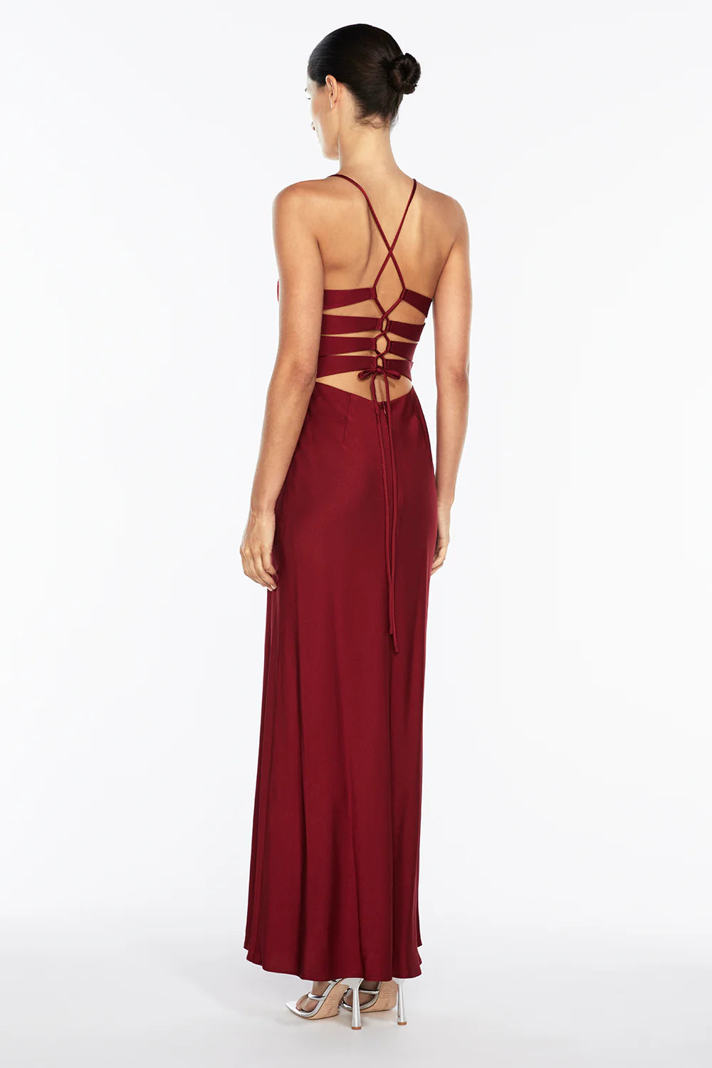 Time to Shine Slip Dress Cranberry