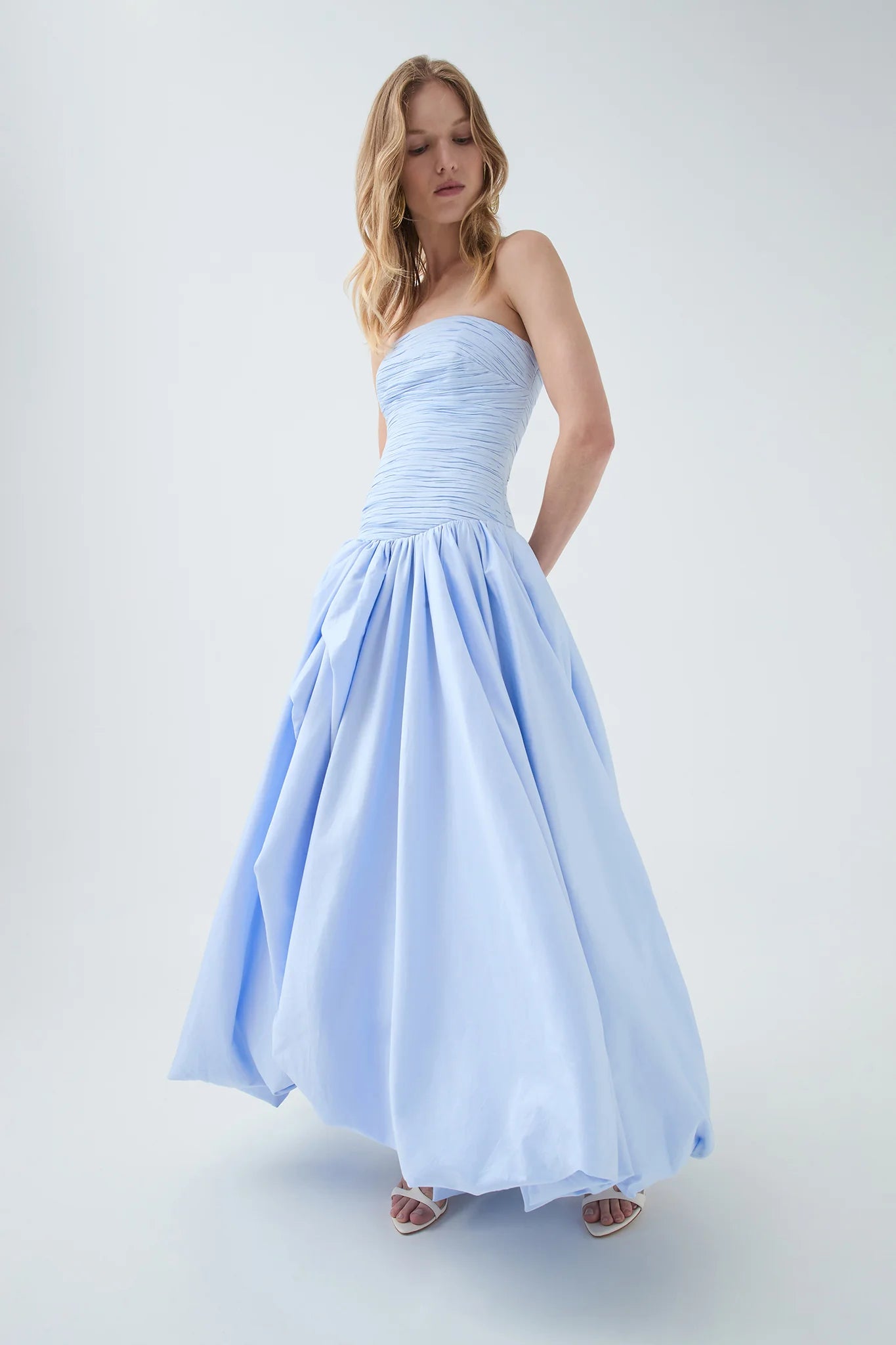 Violette Bubble Hem Maxi Pearl Blue