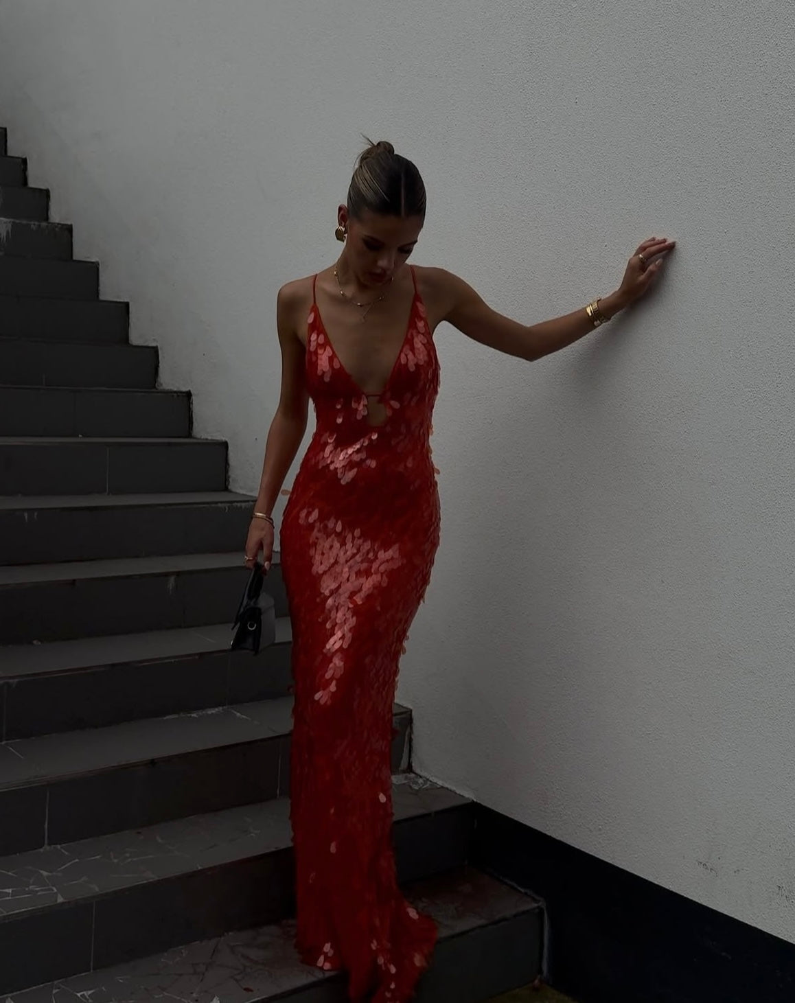 Misha The Sapphire Sequin Dress | Red