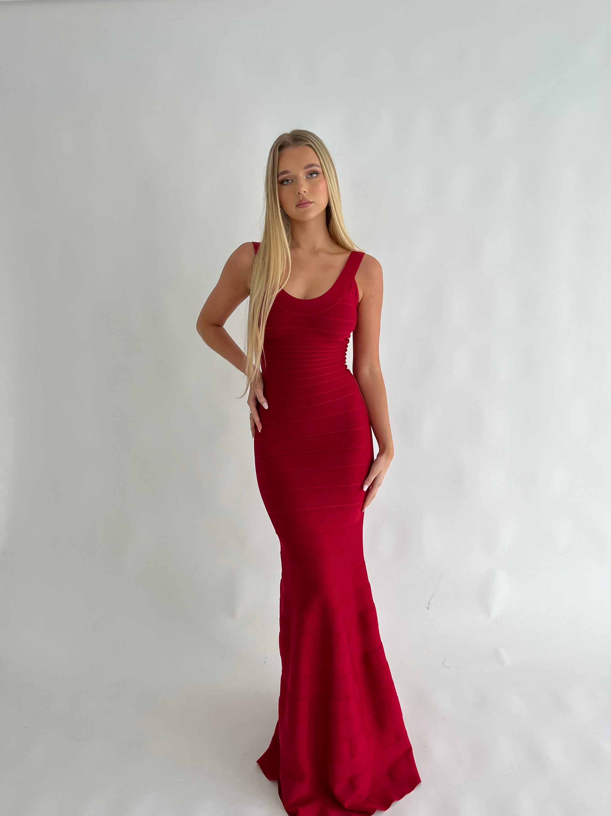 Red bandage dress deals