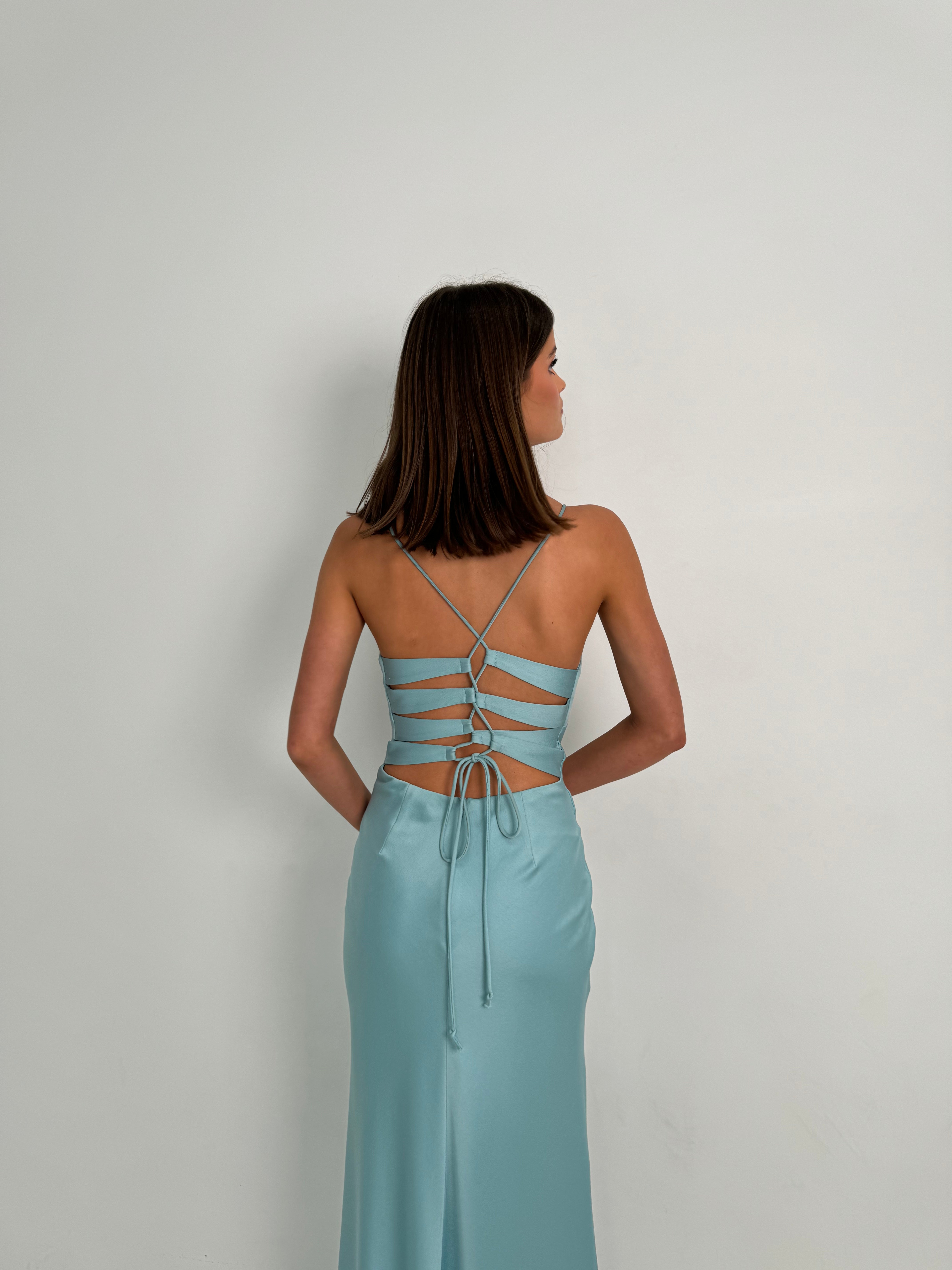 Manning Cartell Time to Shine Slip Dress Hire (Sky Blue) | Aus-wide Manning Cartell Time to Shine Slip Dress Hire (Sky Blue) | Aus-wide