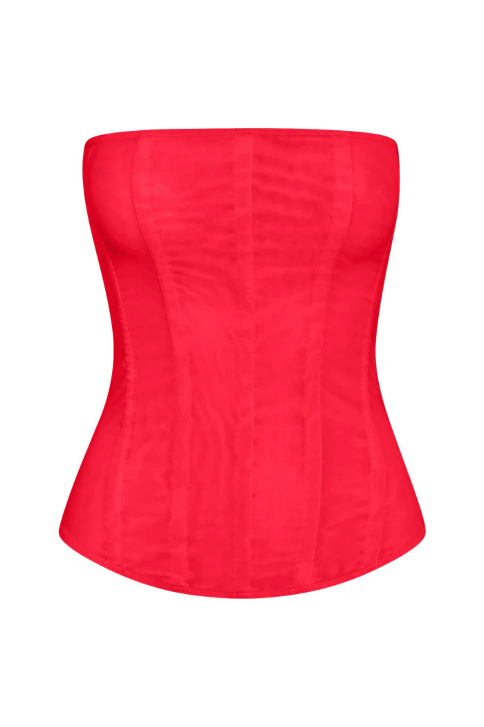 Leau Muse Mesh Corset | Red