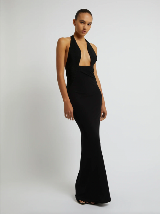 Tailored Slope Halter Dress