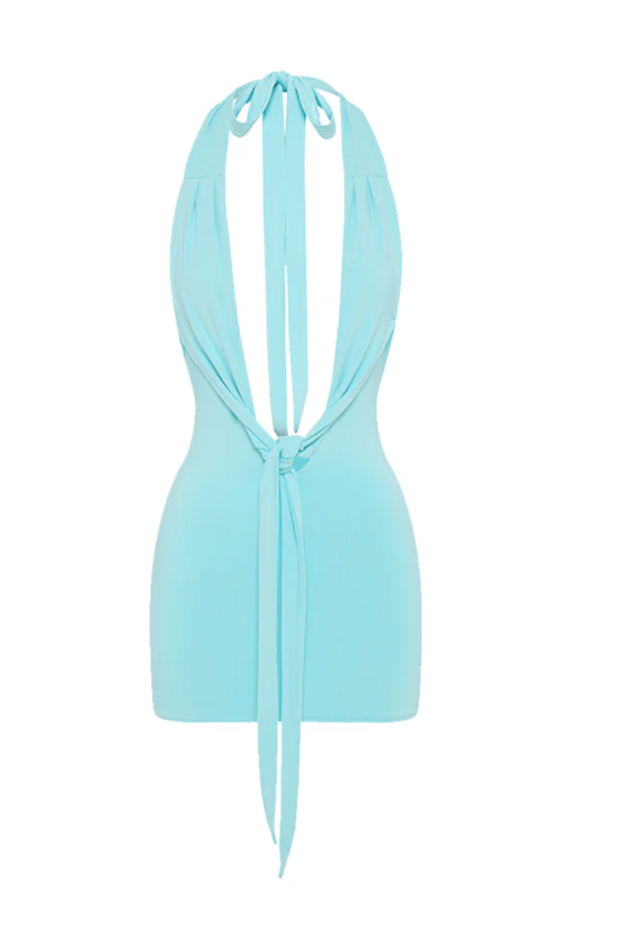 SABOA STUDIOS Bembé Mini Dress Hire | Aquamarine