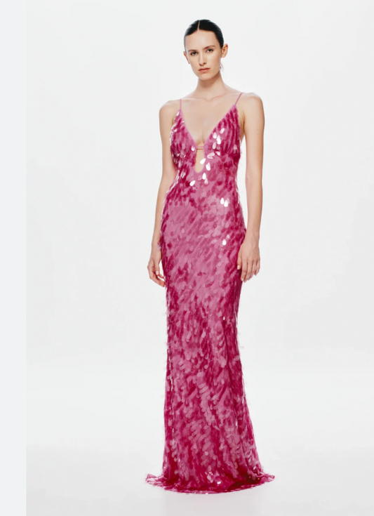 Sapphire Sequin Maxi Fuchsia