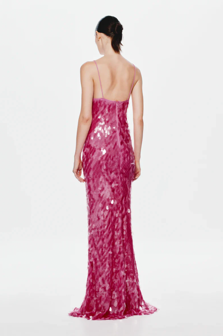 Sapphire Sequin Maxi Fuchsia