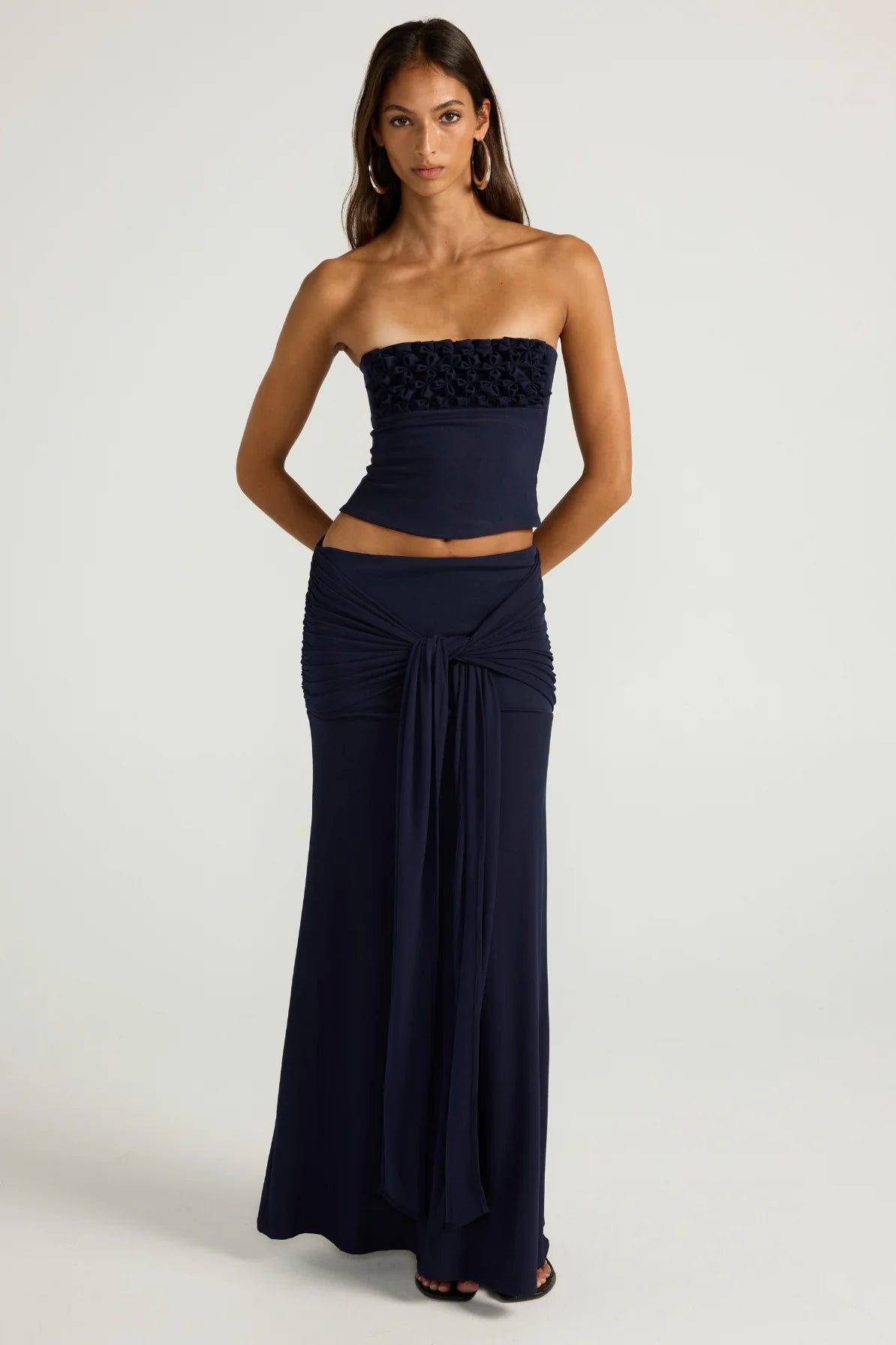 Ance Gria Jude Set Hire in Navy. Available in XS and M. Sydney & Gold Coast Dress Hire available with Express Delivery & Returns Made Easy. 