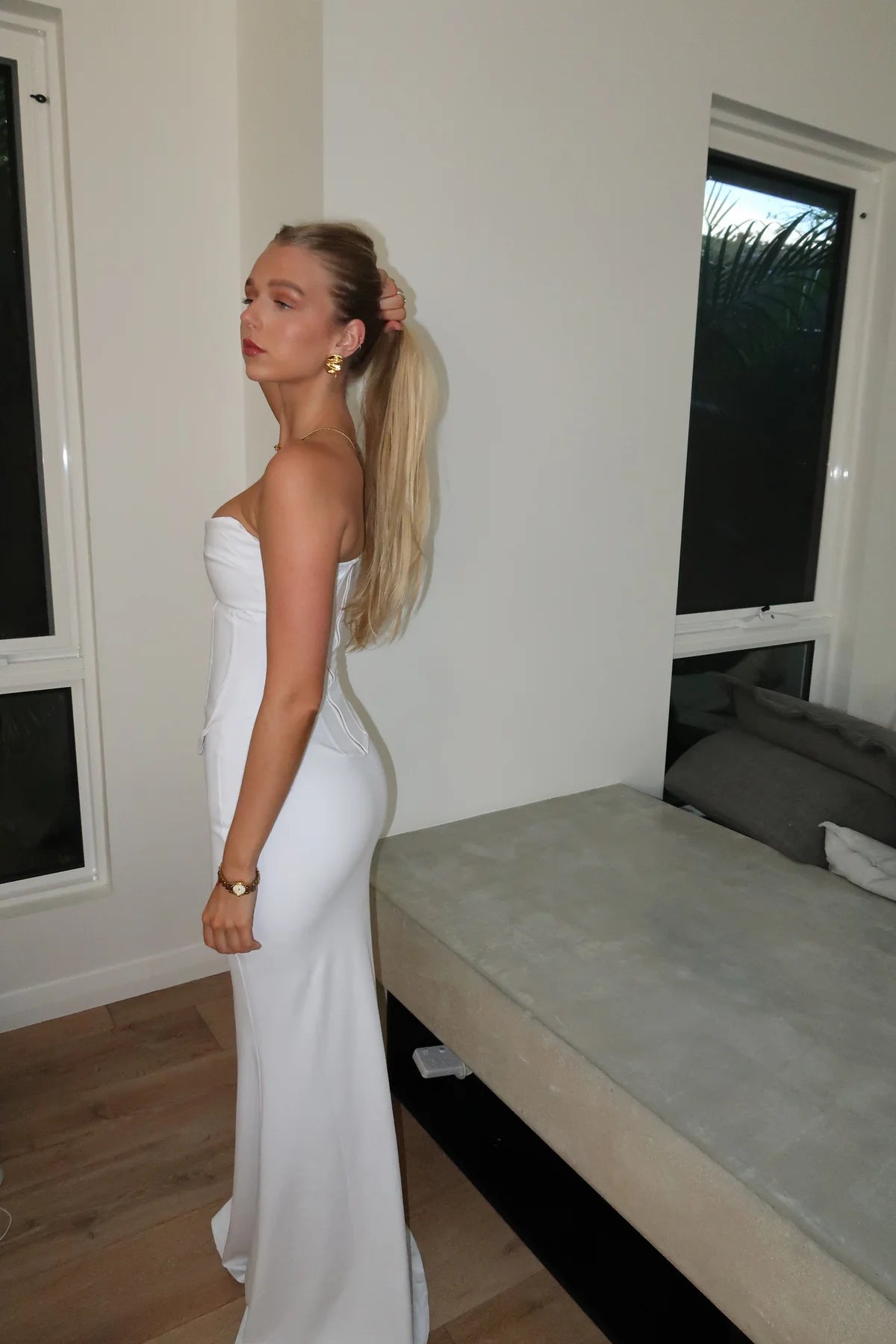 HNTR the Label Louie Gown | Blanc (White)