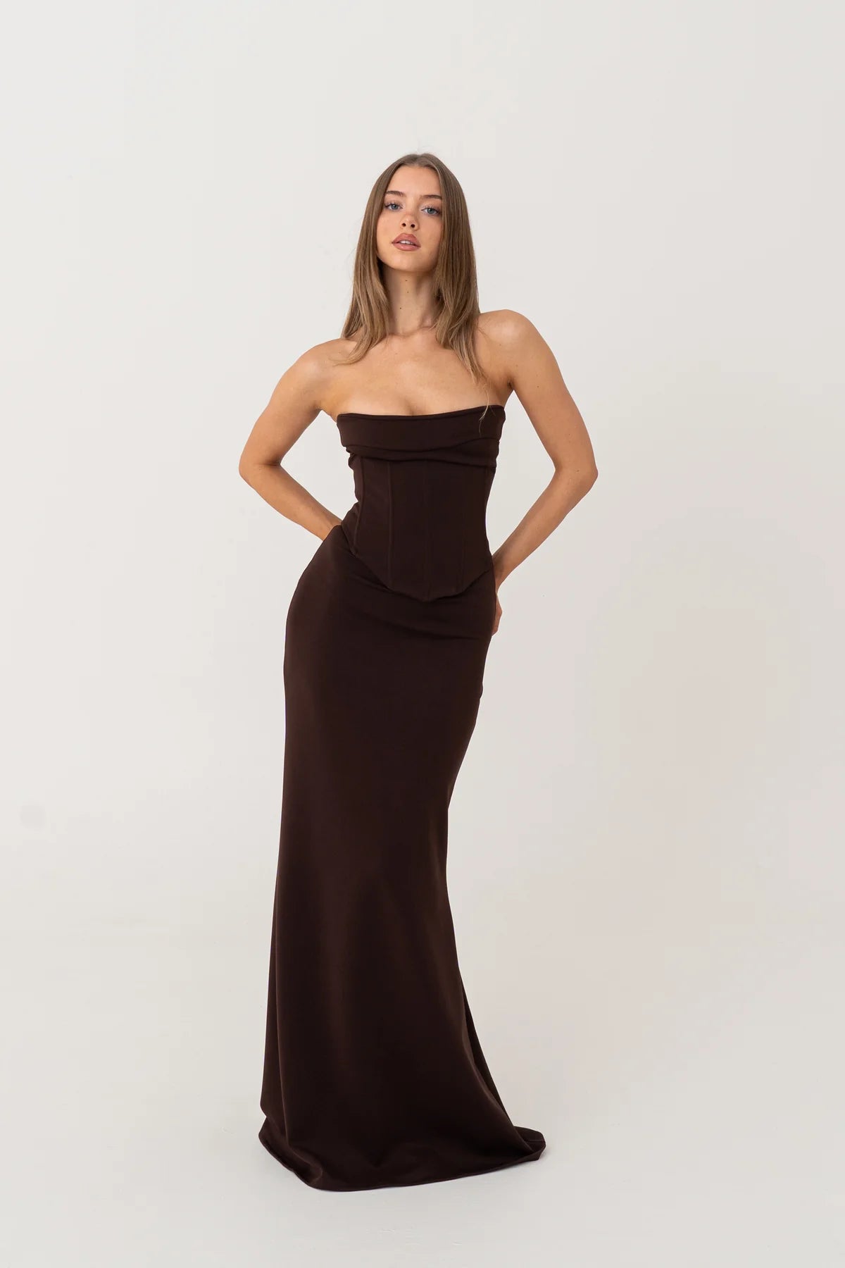 HNTR the Label Louie Gown Hire | Brown