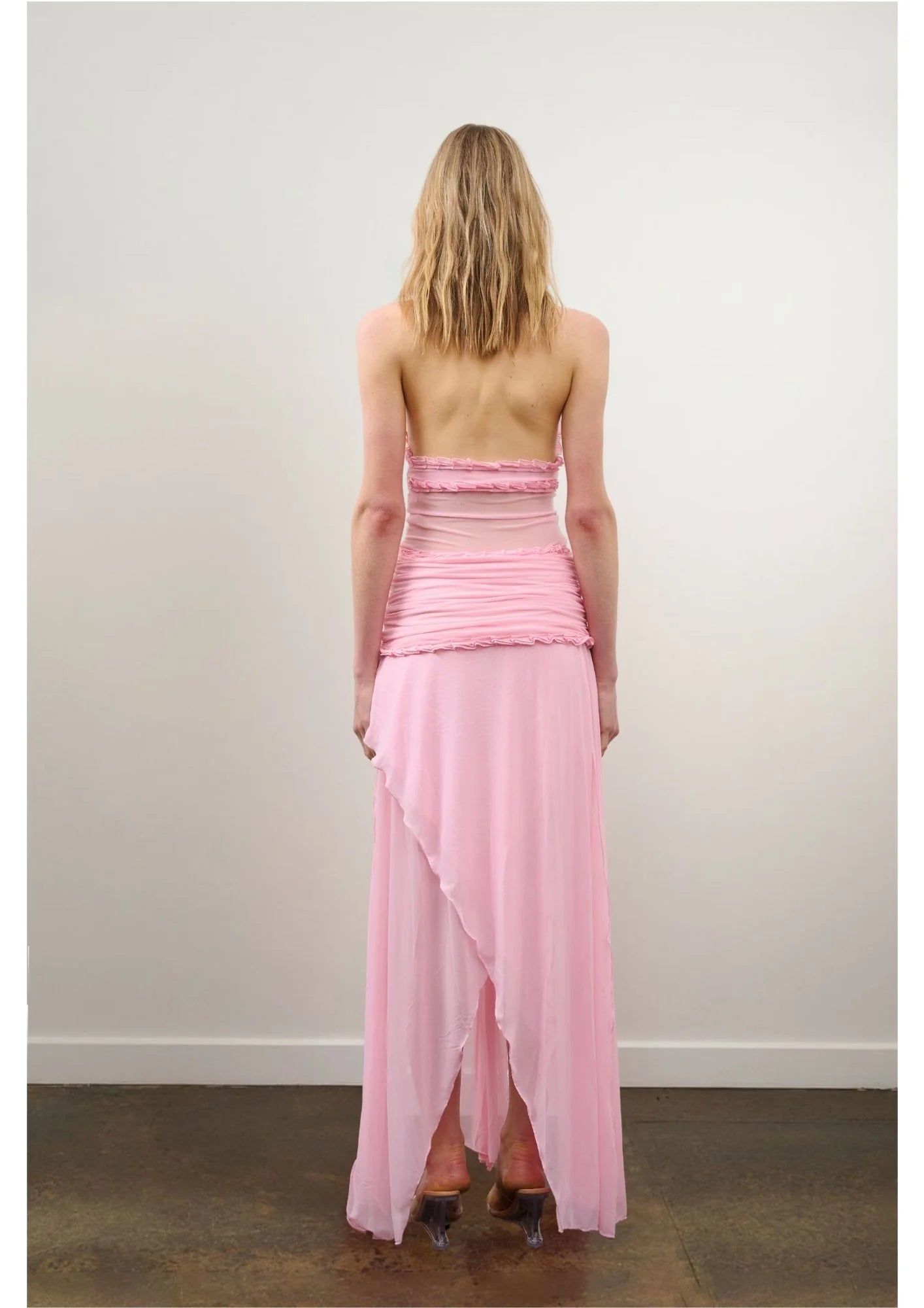 Back image of DZO Bianca Set Hire in Pink. Sydney, Gold Coast, Brisbane and Melbourne Dress Hire - Available with Express Delivery and Easy Returns. Secure now!