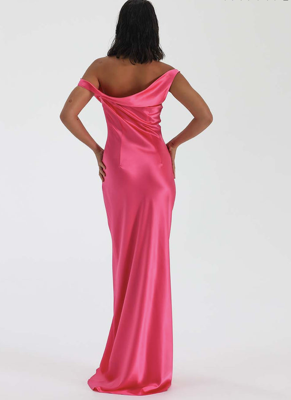 Natalie Rolt Monika Gown | Neon Pink